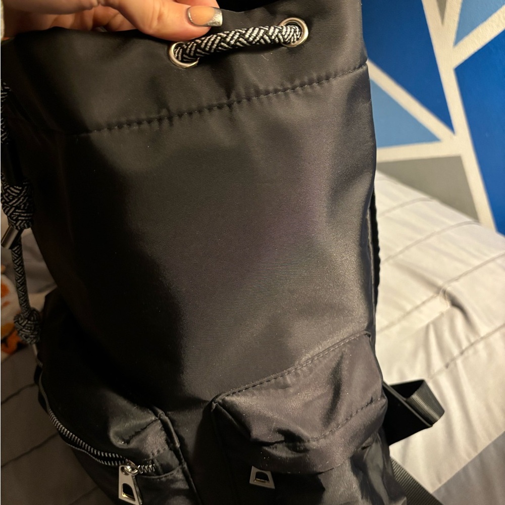 Versace Black Drawstring Men's Backpack - image 2